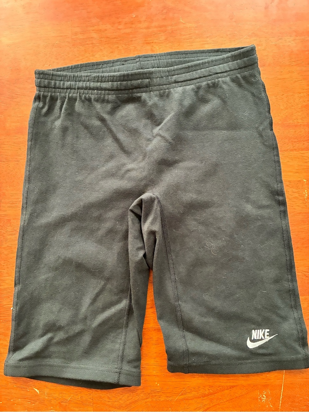 Vintage 90s Nike Compression Shorts XL Made USA Black Cotton Spandex Swoosh